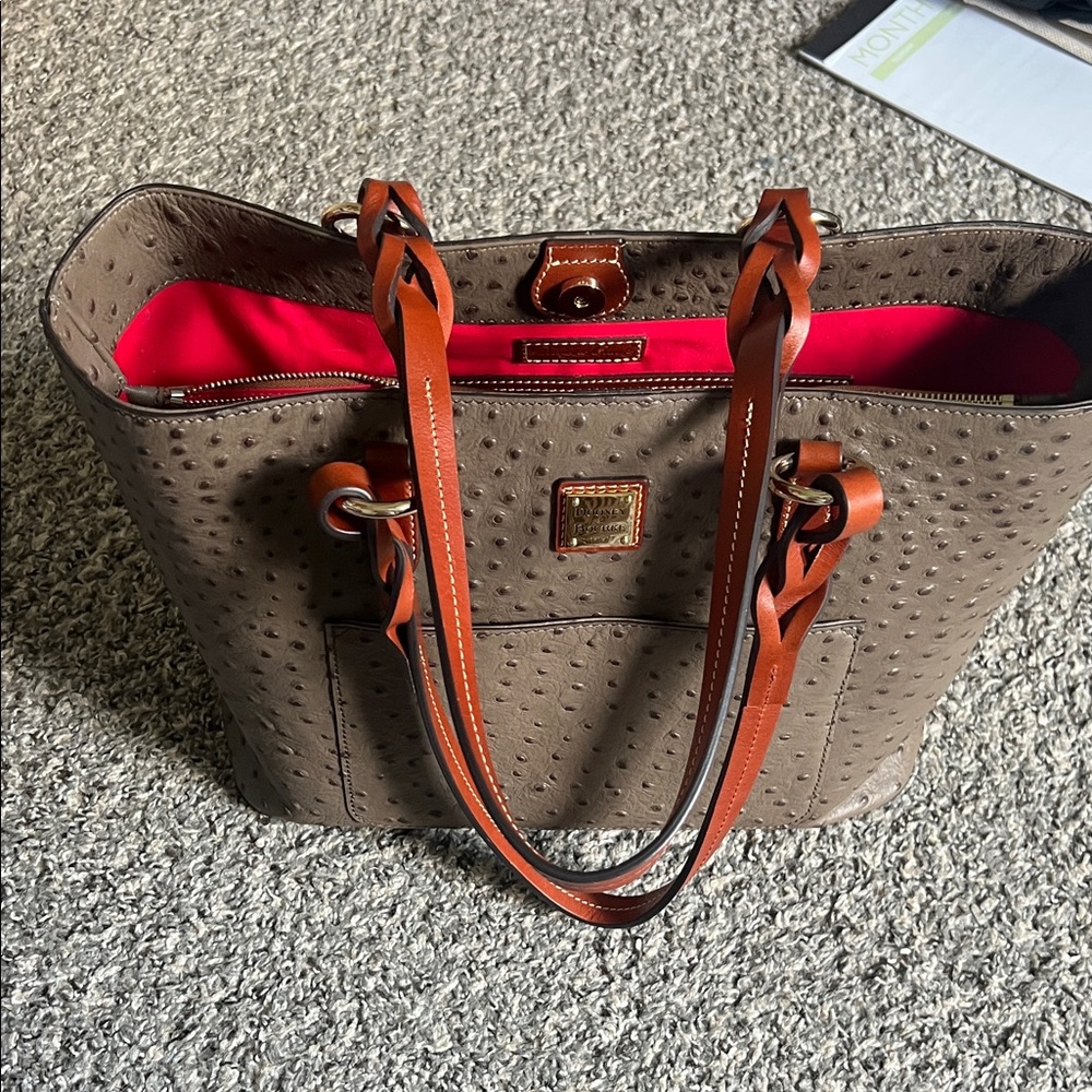 Dooney & Bourke Textured Brown Tote - Picture 7 of 7